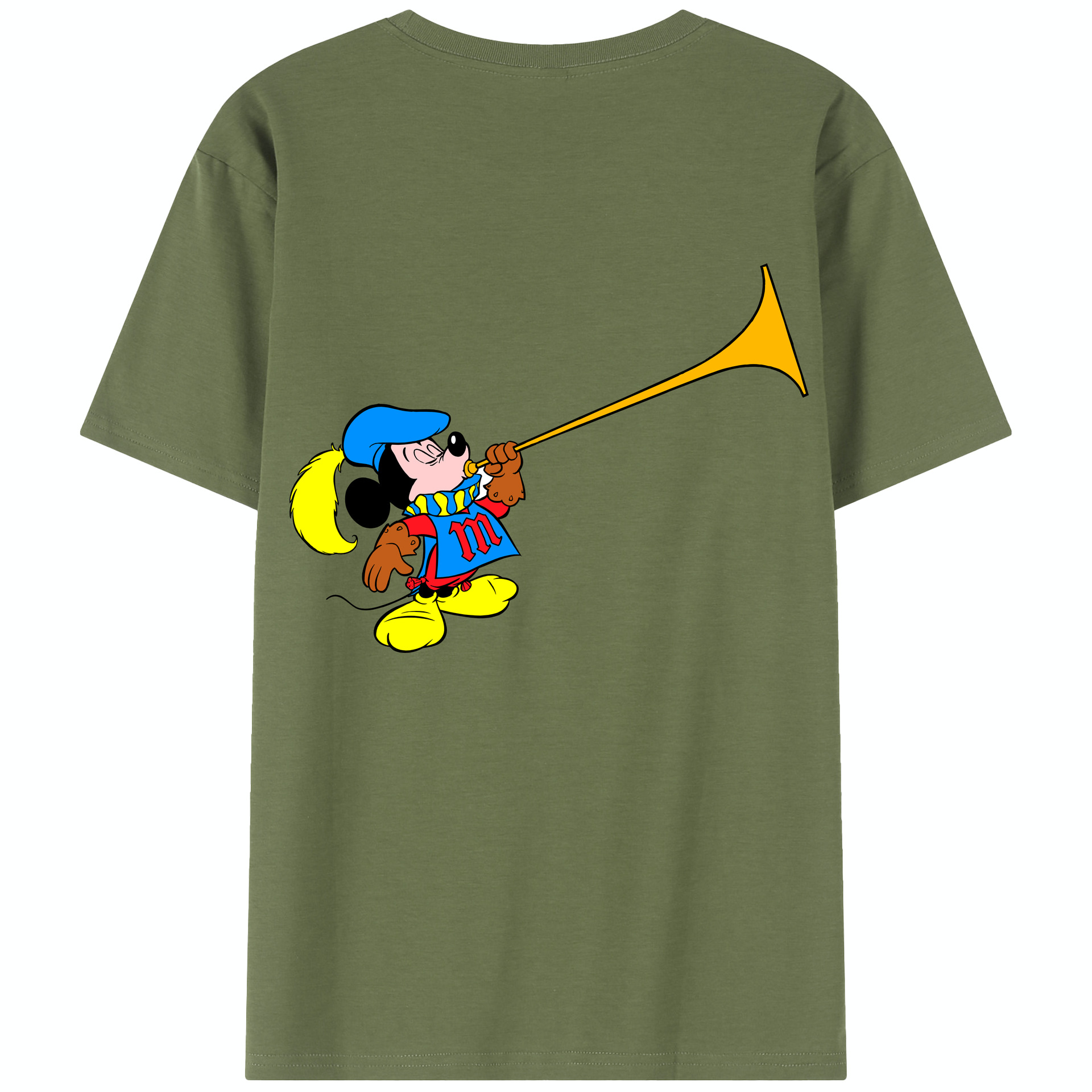（画像用） ミッキーマウス Mickey Mouse 綿100％半袖Tシャツ（背面プリント）